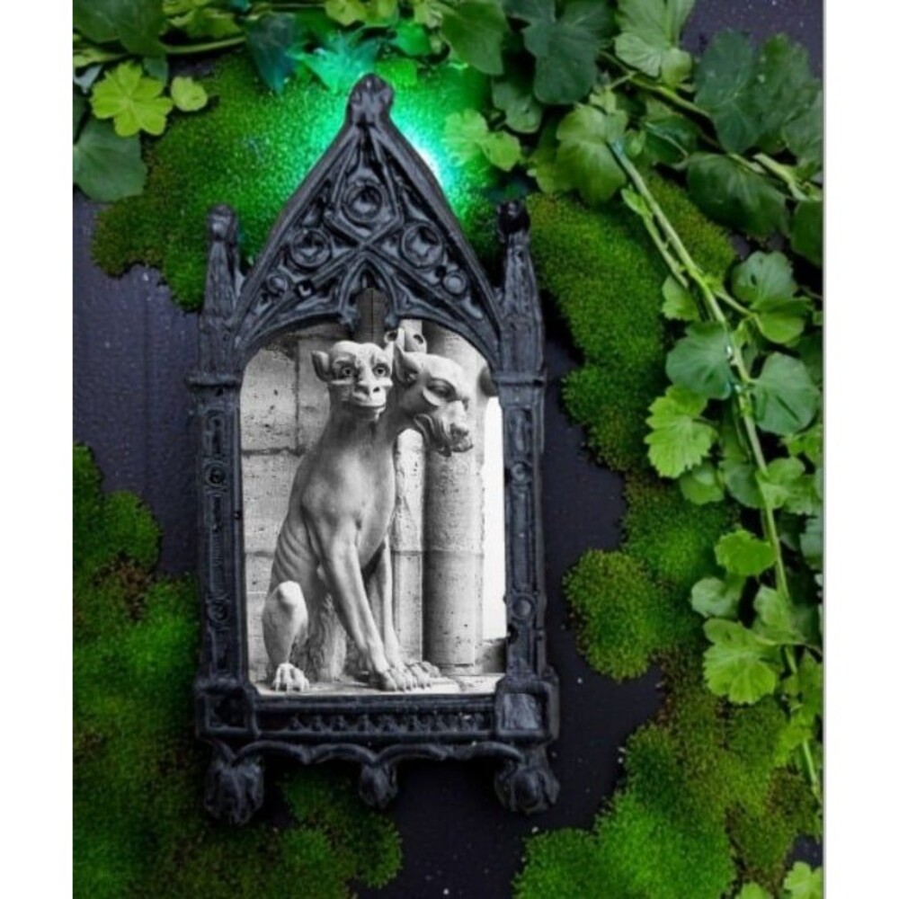 Cerberus Pin Hellhound Hades Dog Stone Sculpture Cathedral Art